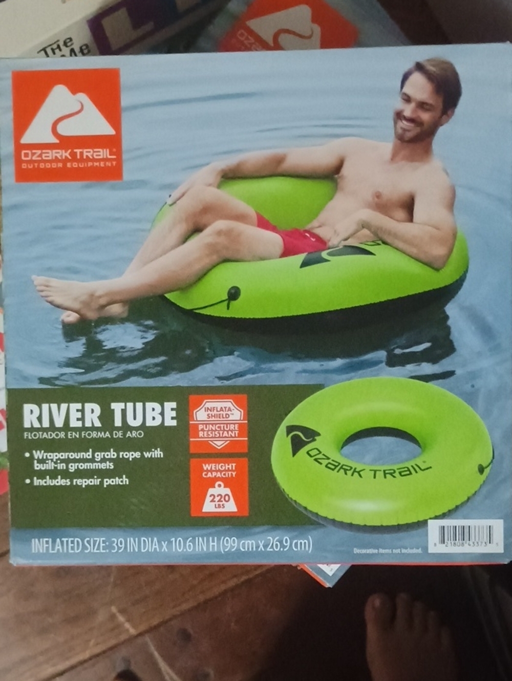 Ozark Trail Swim Tube - Bright Lime Green with Black Accents